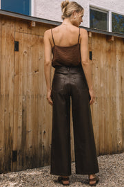 Coco Distressed  Faux Leather Pants