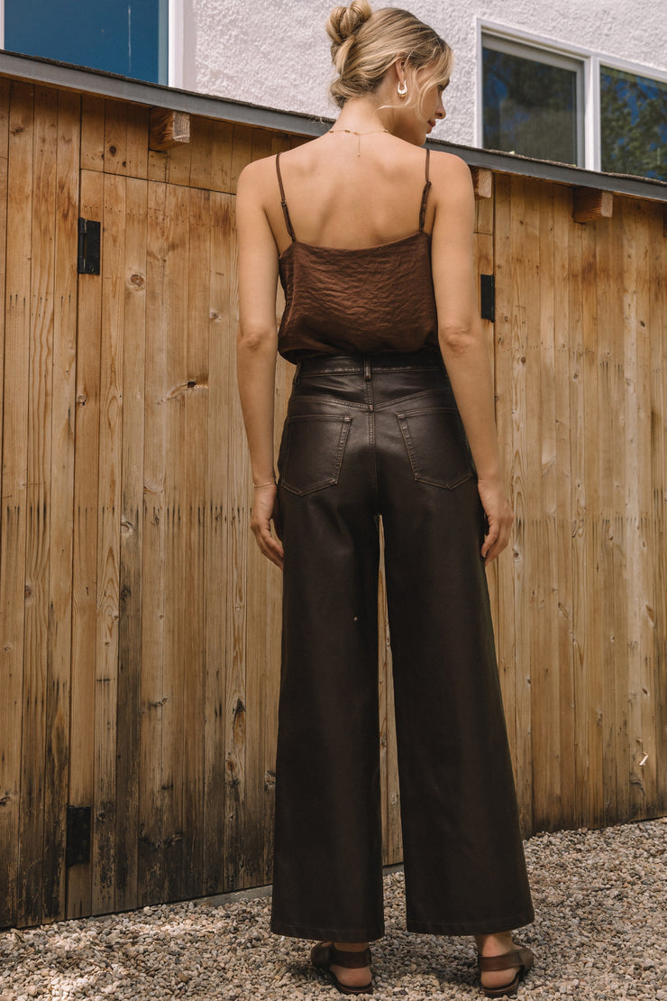 Coco Distressed  Faux Leather Pants