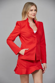 Red Sculptured Blazer
