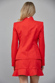 Red Sculptured Blazer