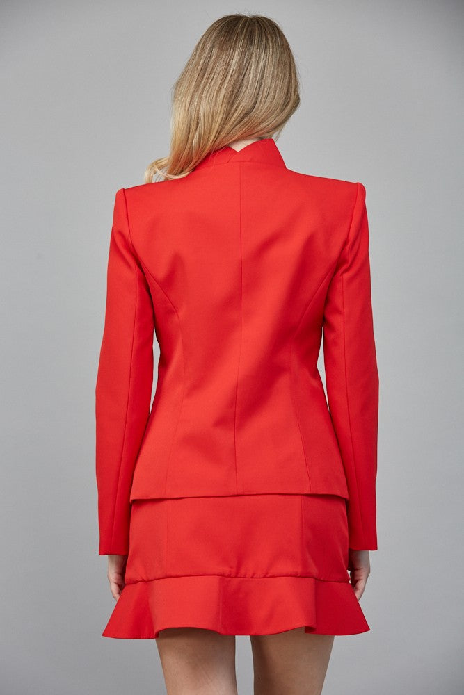 Red Sculptured Blazer