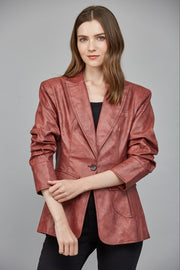 Maroon Leather Jacket