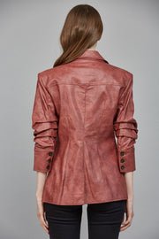 Maroon Leather Jacket