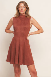 Rust Faux Suede Mini