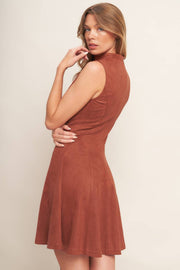 Rust Faux Suede Mini