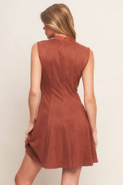 Rust Faux Suede Mini