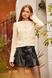 Edgy Faux Leather Shorts