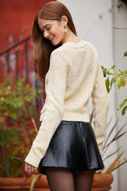 Edgy Faux Leather Shorts