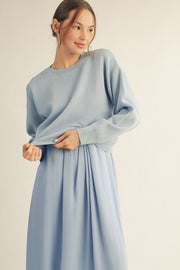 Sky Blue Knotted Sweater