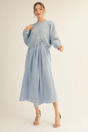 Sky Blue Knotted Sweater