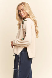 Ivory Flora Sweater