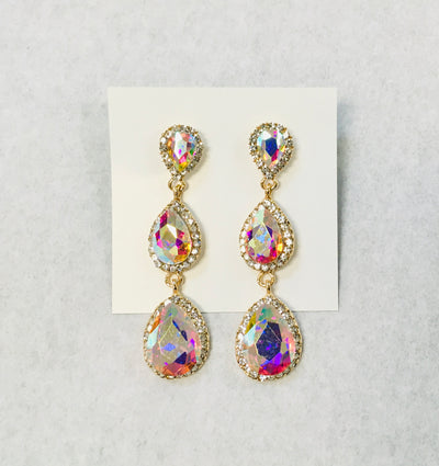 Gold Jewel Drop Earrings