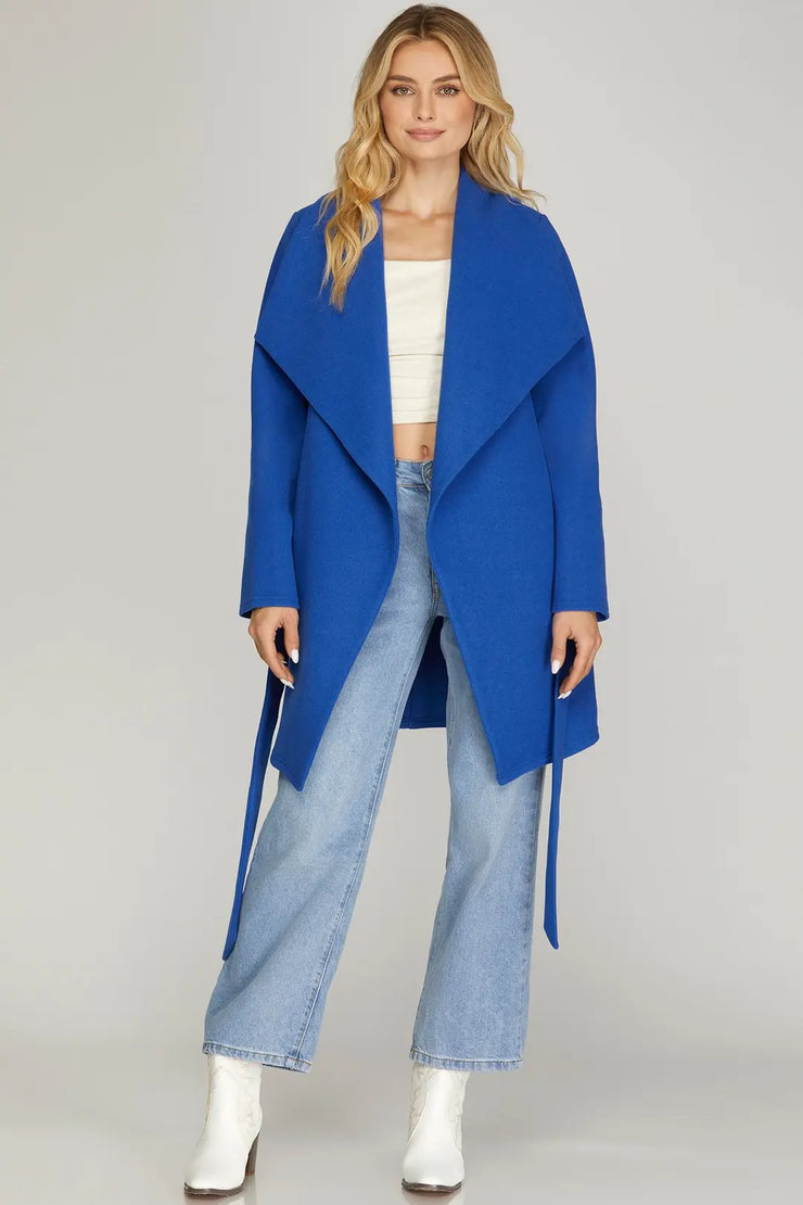 Cobalt Wrap Coat