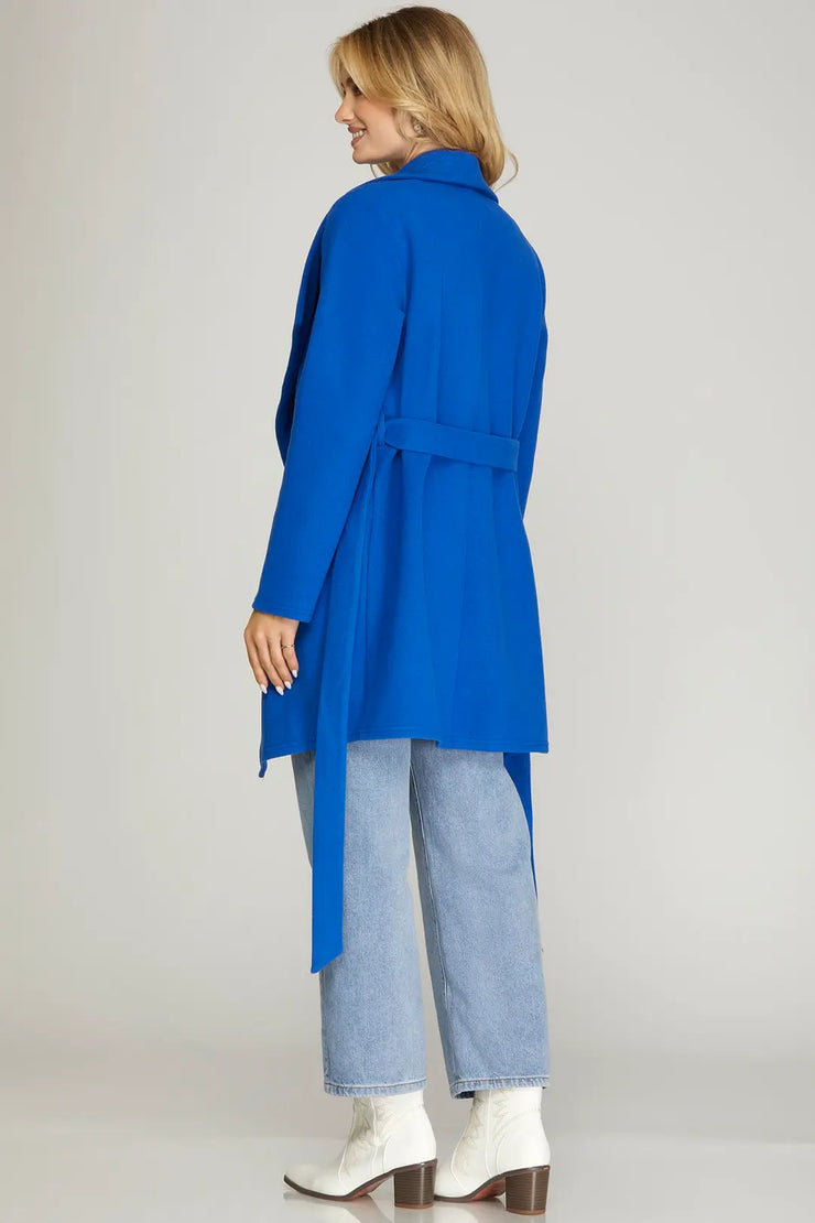 Cobalt Wrap Coat