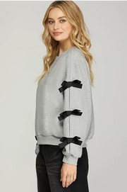 Heather Bow Sweatshirt