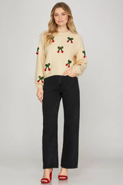 Cherry Sweater Top