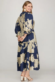 Natalie Navy Floral Midi