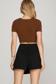 Black Studded Skort
