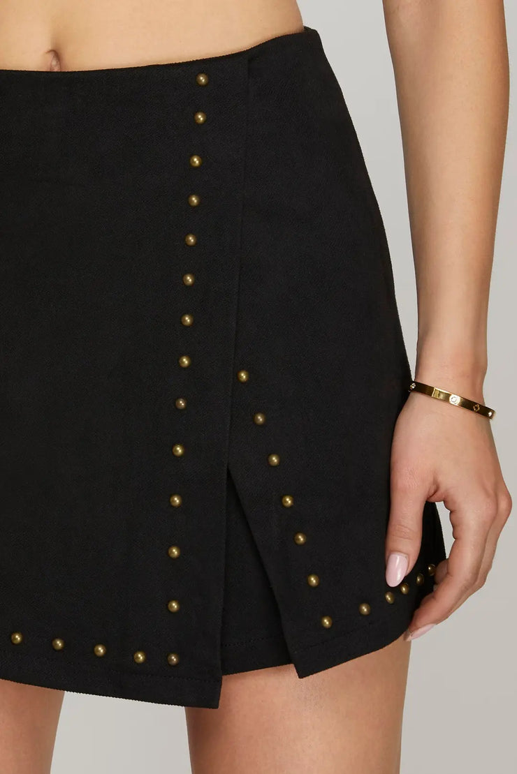 Black Studded Skort