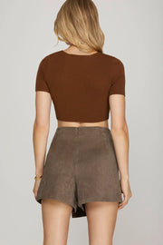Mocha Studded Skort