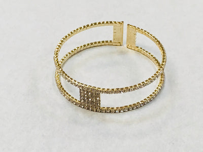 Open Cuff Crystal Bracelet