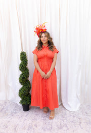 Coral Orange Midi