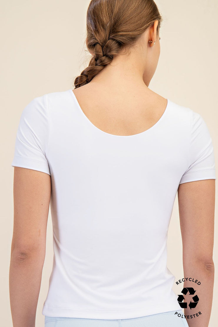 White Basic Layering Top