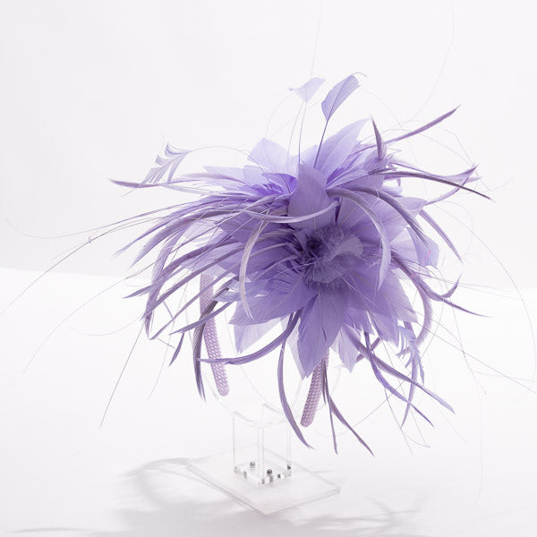 Double Feather Flower Fascinator