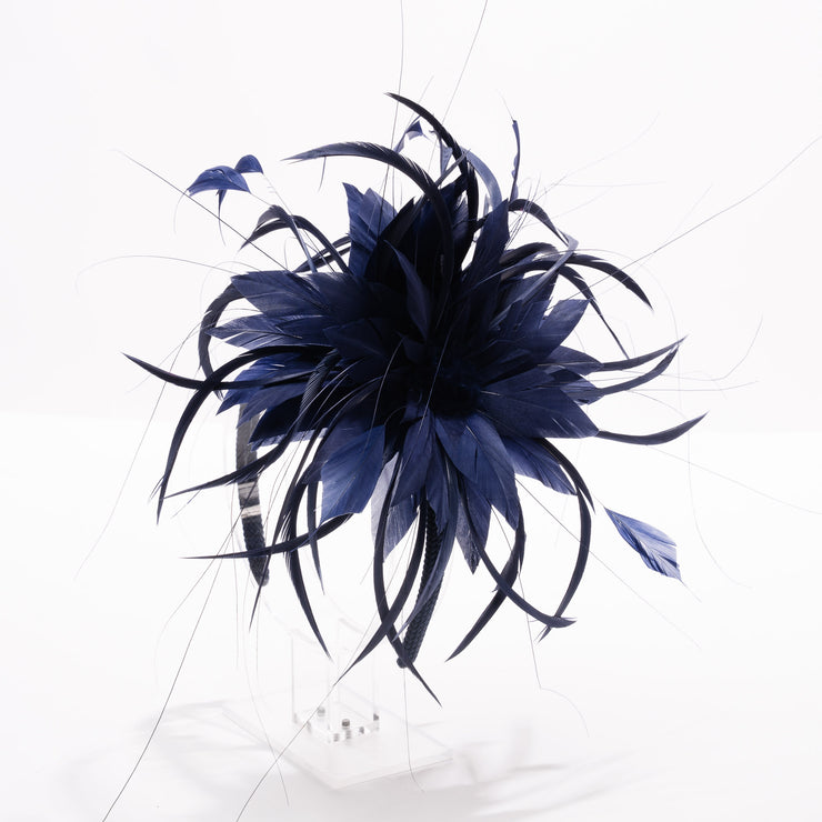 Double Feather Flower Fascinator