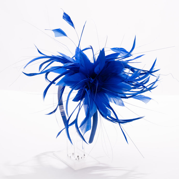 Double Feather Flower Fascinator