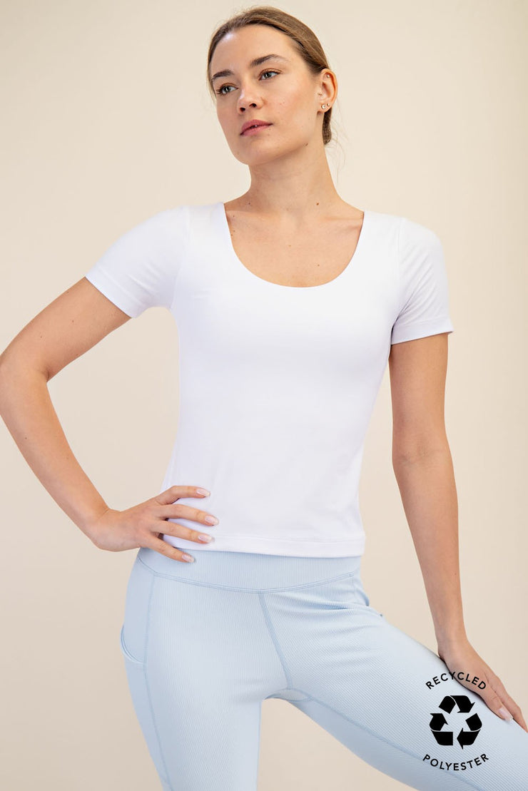 White Basic Layering Top