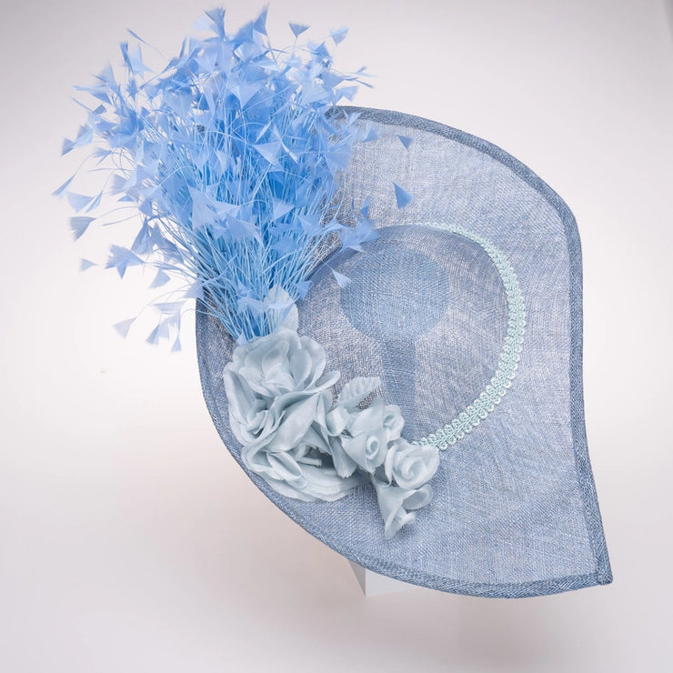 Ice Blue Sinamay Fascinator