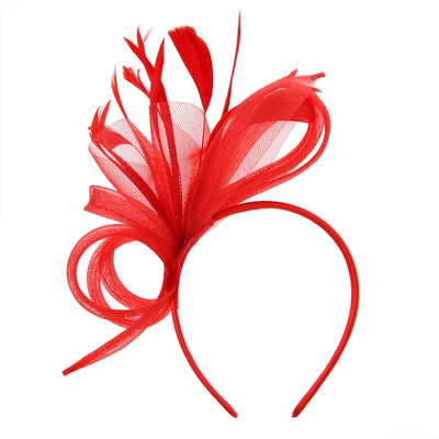 Red Side Loops Small Fascinator