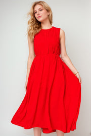 Lady in Red Midi Dress