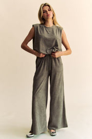 Grey Terry Easy Pants