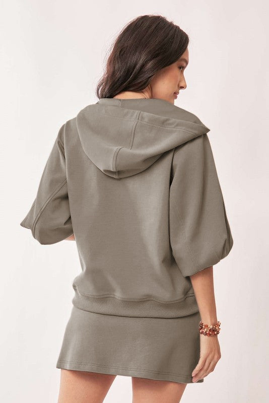 Grey Orange Hoodie