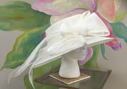 White Sinamay Sailor Hat