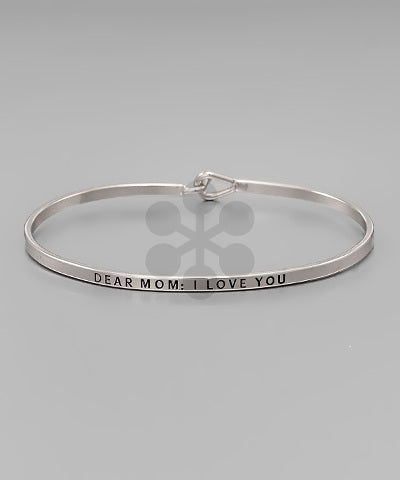 Dear Mom Bracelet Silver