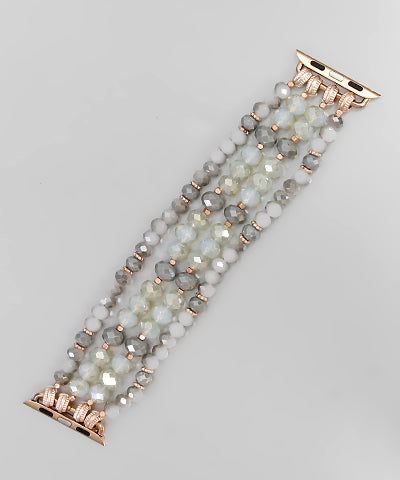 Grey & Light Bead Watchband