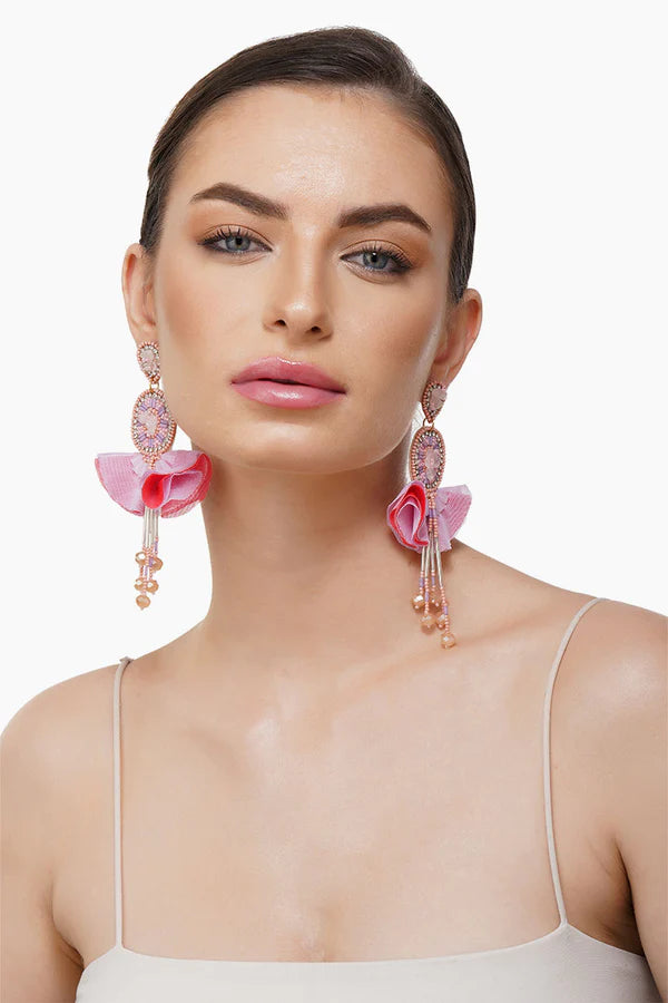 Pink Frills Earrings