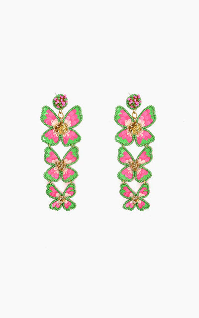 Pretty Pink Floral Earrings