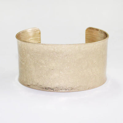 Worn Gold 1.25" Wide Cuff Bracelet