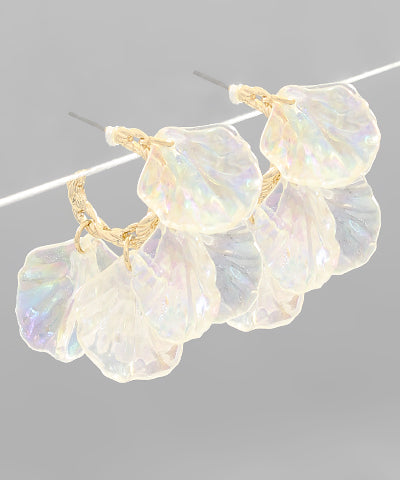 Clear Seashell Earrings