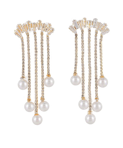 Dazzle Dangle & Pearl Earrings