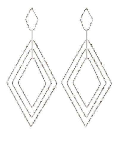 Silver Rhombus Earrings