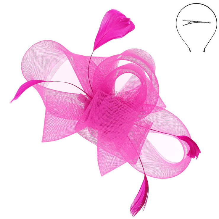 Small Mesh Ribbon Fascinator