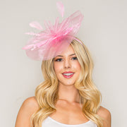 Floral Feather Mesh Fascinator