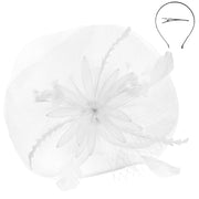 Floral Feather Mesh Fascinator