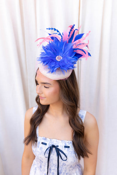 Royal Dahlia & Pink Fascinator