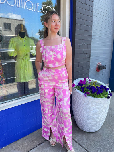 Jackie Pink Floral Pants